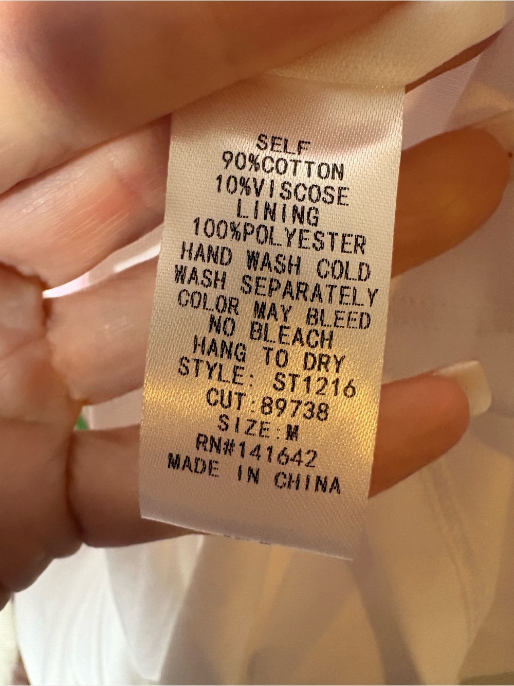 {NWT} She + Sky White Sundress with Pink, Green & Blue Print Medium - Picture 8 of 9
